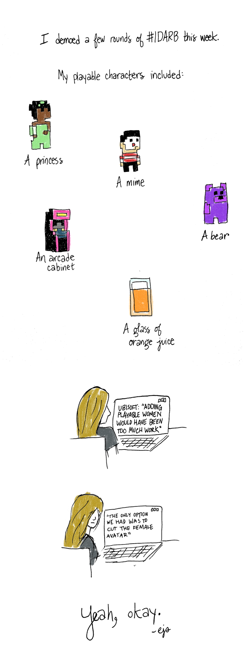 Illustration for article titled E3 Comic #4: You Can Be (Almost) Anything